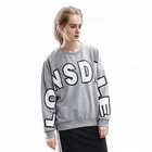 Factory cropped crew neck sweatshirt custom sweatshirt women