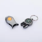 Outdoor keychain compass with LED light