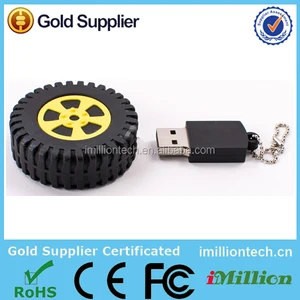 gift usb with keychain,rubber tyre usb flash drive, soft pvc
