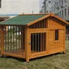 Good design Stainless Steel Extra Large Wooden Dog House Outdoor Dog Kennel And Cages