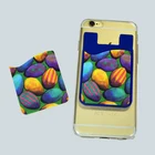mobile phone case cell phone pocket silicon wallet atm card holder