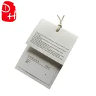 Factory price Custom garments recycled clothing paper hang tag elastic loops label,brand tag label clothes