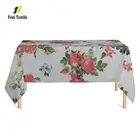Beautiful flower green leaf oilproof table cloth for home party dining room