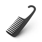 Wholesale custom plastic shower brush wide tooth comb with logo