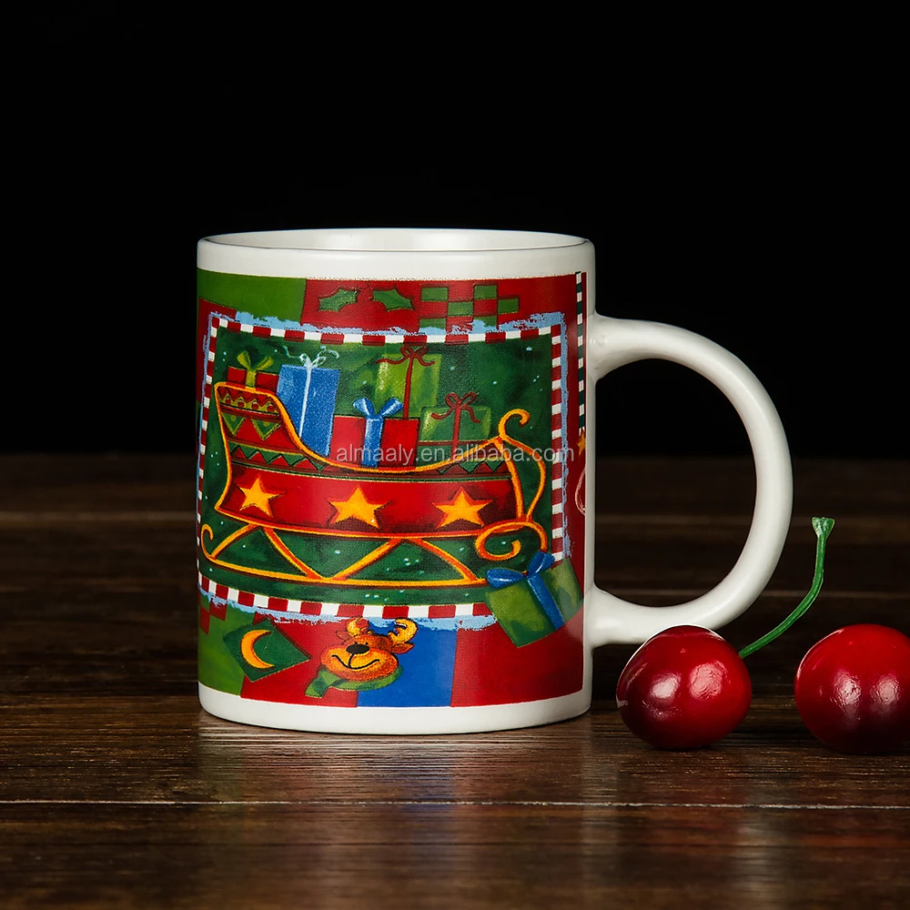 11oz ceramic stoneware merry christmas coffee mugs cups