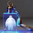 Crystal Promotion Gift OEM 3D Laser Engraving LED Crystal Keychain