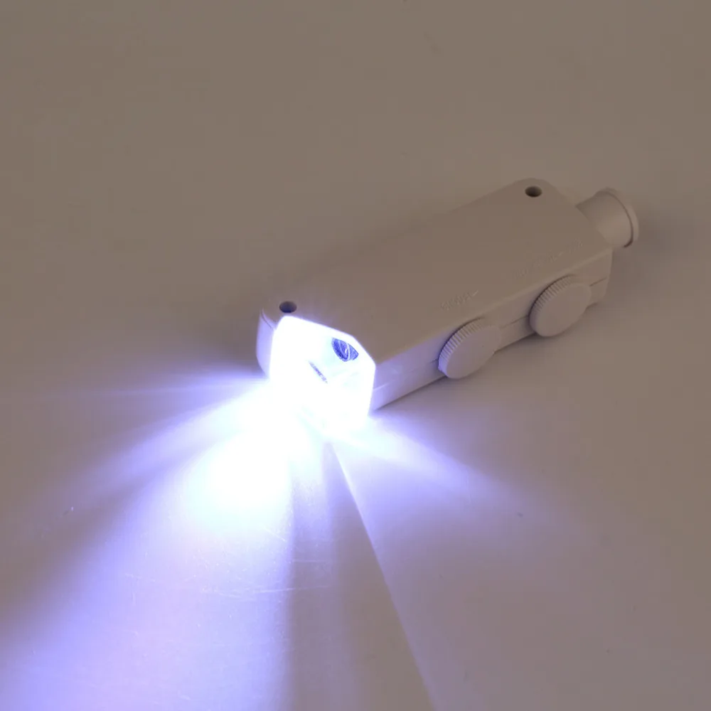 High Quality Mini Handheld 160X - 200X Zoom Magnifier Microscope Jewelers Loupe Magnifying Glass LED Light hot selling