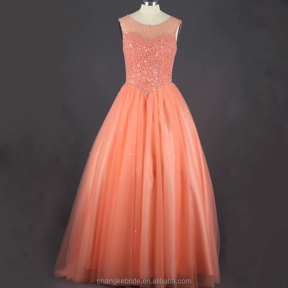 vestidos de 15 años color peach
