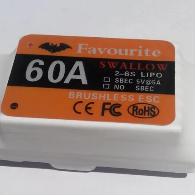 60A Brushless ESC 2-6cells BEC:5V/5A RC Helicopter/airplane