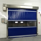 Outdoor electrical equipment fireproof pvc fast rolling door