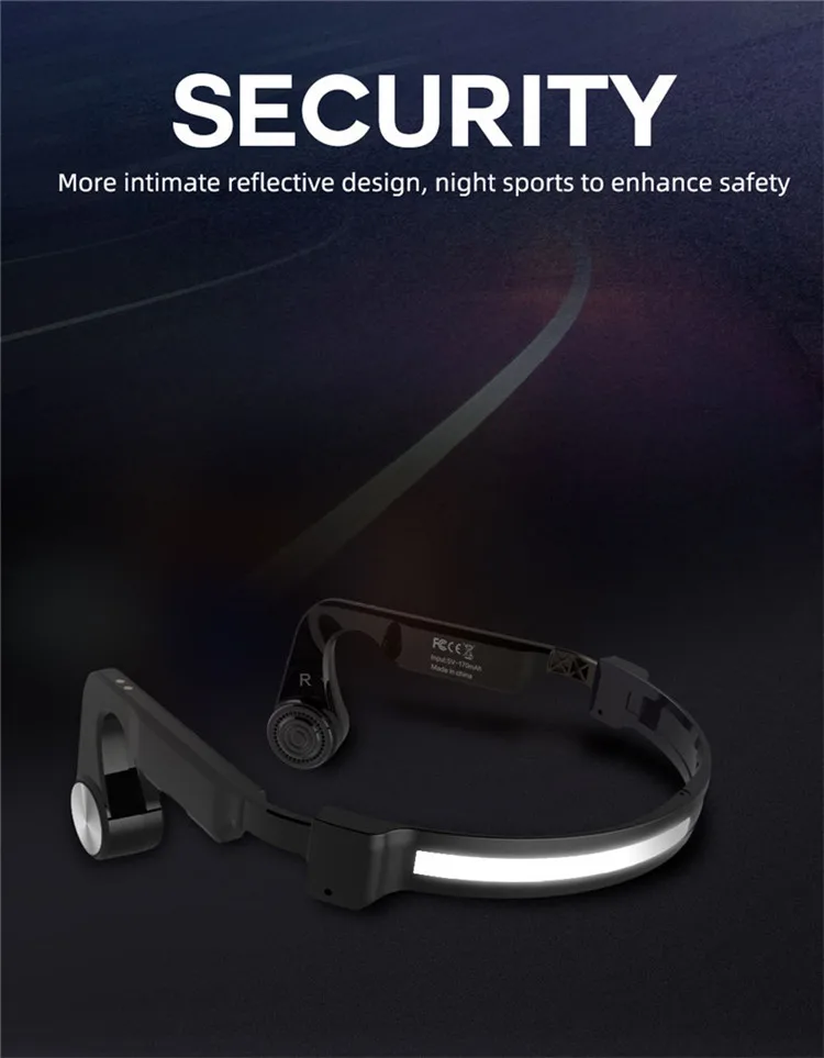 Wireless Headphone Transmitter Receiver Bone Conduction headphone Transducer Headset With Microphone - ANKUX.COM