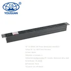 19" 1U 6WAY UK wall lamp sockets and power switches for Power Distribution Unit cabinet