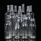 750 ml round flint clear wine liquor spirits glass bottle