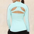 Oem unbranded yoga jacket clothing manufacture Slimming outfit jogging recycled polyester fabric