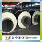 calcium silicate insulation material with PU foam coated pre insulated pipe for steam transport