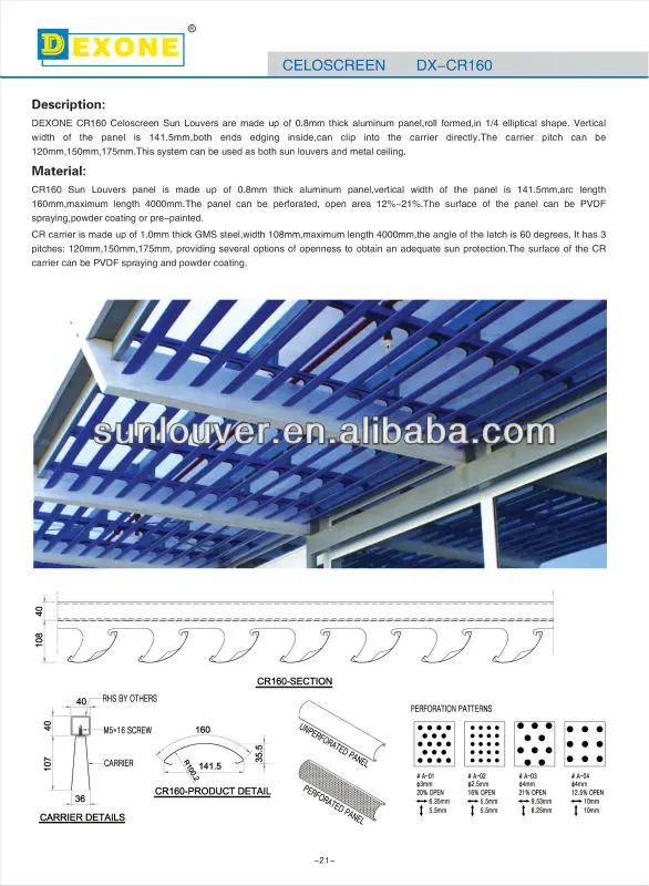 Aluminum Perforated Louver & Sun shade & shutter