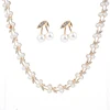 New Hot Selling Fine Pearl Brooch Design Necklace Earrings Jewelry Set