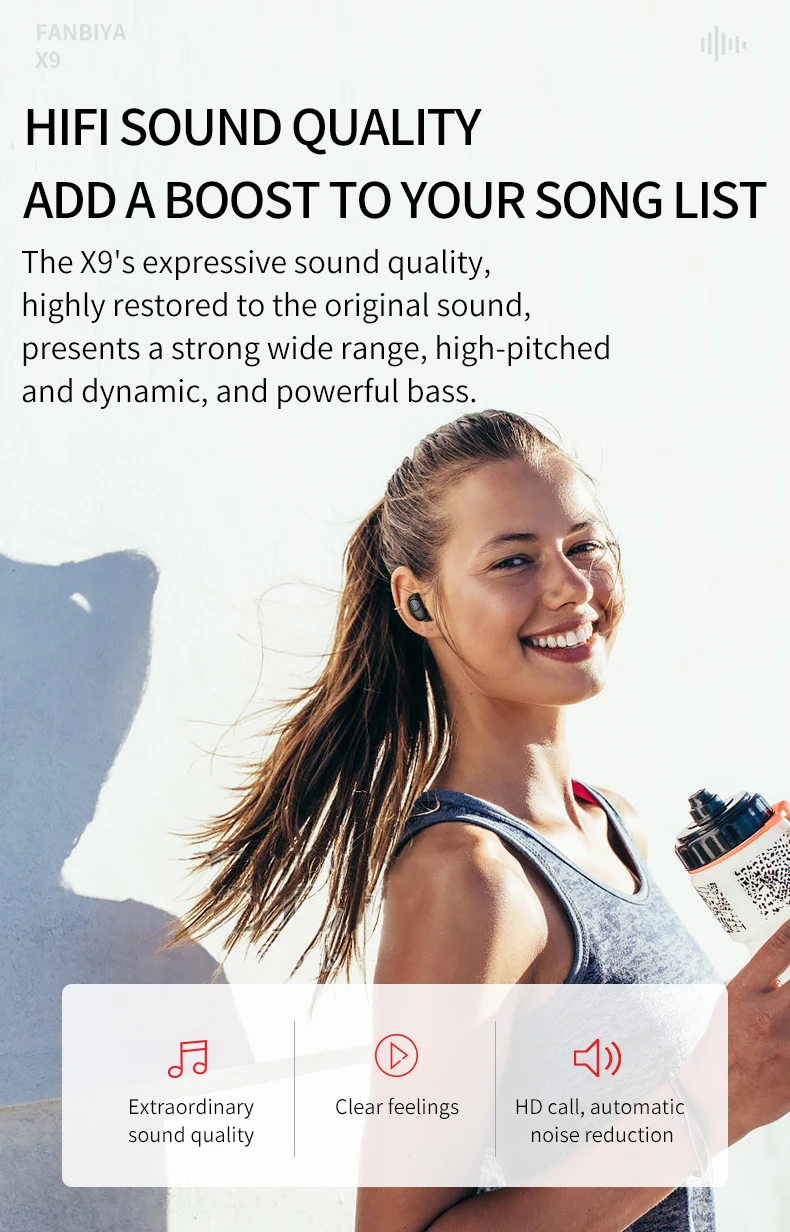Drop Magnetic Charging Base Tws Stereo Headphone Mini In-Ear Wireless Earphone Earbuds - ANKUX.COM