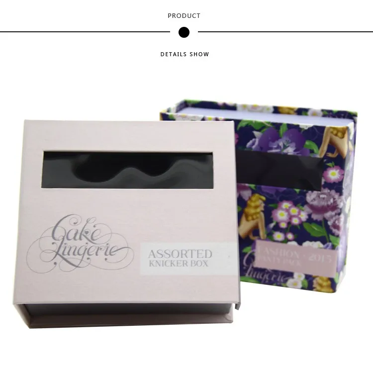 custom hard paper gift box with clear pvc window