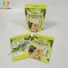 Resealable zipper sachet mylar poly aluminum foil stand up pouch with round hole for milk powder
