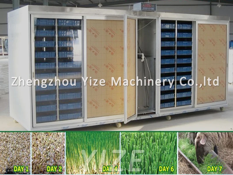 Millet grass fodder sprouting machine, automatic green animal hydroponic fodder making machine