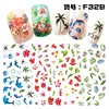 Hot Sale ! Summer Cool design beautiful flowers 2D Nail sticker for Girls
