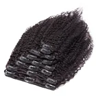 Snoilite Afro Double Weft Thick Clip in Kinky Curly 100% Virgin cuticle aligned Human Hair Extension