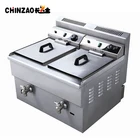 Double Tank Double Baskets Deep LPG Gas Deep Fryer