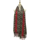 Latest Leopard Print Tassel Winter Women Scarf Designs Wholesale in Yiwu