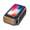 Wireless Charger Speaker V4.2 With Time Alarm Clock 4400mah Power Bank Speaker with TF slot AUX in and FM