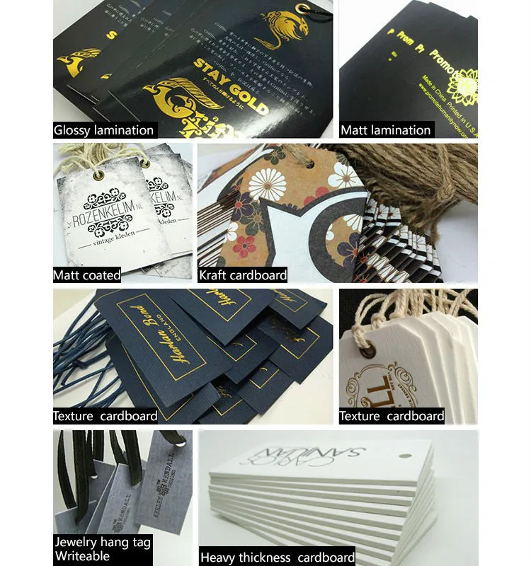 印刷された新しい中国ハングタグデザイン用衣服仕入れ・メーカー・工場