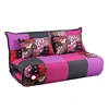 Double Chaise Lounge Sofa Chair Floor Couch with Two Pillows Loveseat Floor Sofa Bed