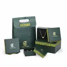Custom Logo Green Leatherette Paper Gift Cardboard Box Recycle Packaging Jewelry Box