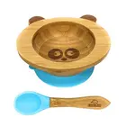 Bamboo Baby feeding panda bowl with silicone base and spoon