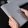 premium quality pu leather loose leaf notebook with leather closure clasp