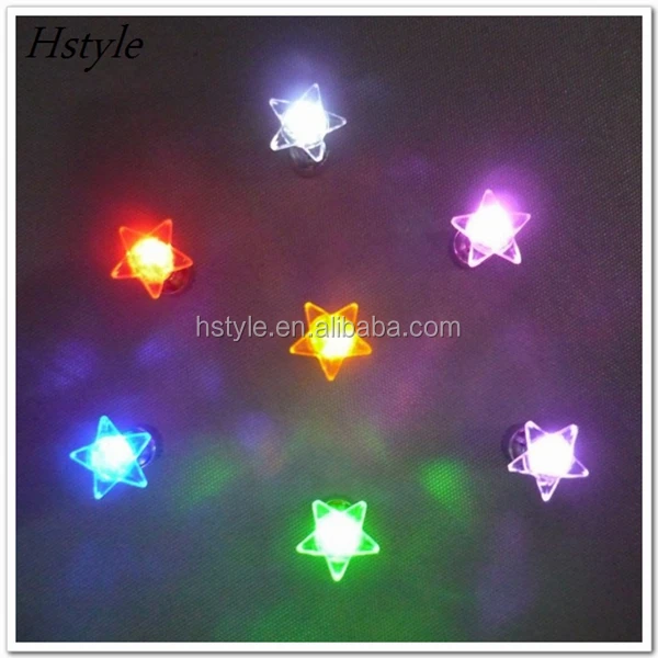 star light up led earrings (multi flashing color crown) sl006