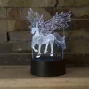 Customizable pattern unicorn children baby night light acrylic customize 3d optical led lamp 3d illusion lamp