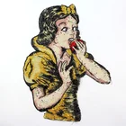 GUGUTREE embroidery big patch,embroidered large princess patches,badges for jackets XC1