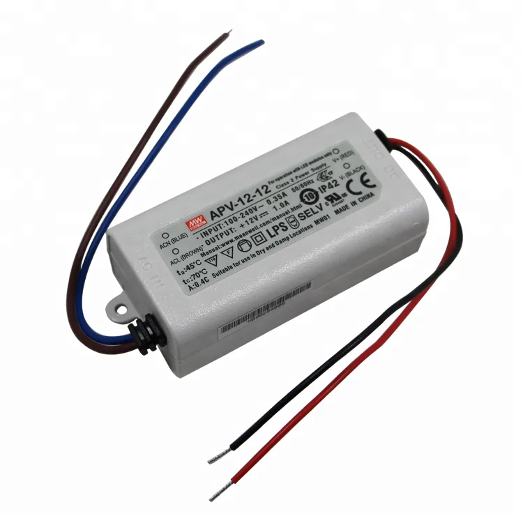 meanwell apv 12 12 class 2 indoor led lighting power supply 12v 1ameanwell apv 12 12 class 2 indoor led lighting power supply 12v 1a 12w led driver