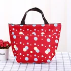 Cute Cartoon Printed Oxford Fabric with Aluminum Foil Durable Reusable Foods Picnic Insulated Lunch Cooler Bag