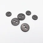 Factory custom LOGO shirt clothing plating 2 hole double metal button