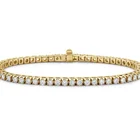 Small MOQ 18k gold plated tennis bangle customized bracelet