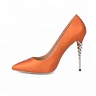 AL-846 wholesale china safty satin girls shoes ladies high heel pump shoes women office shoes