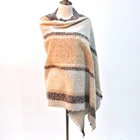 Ladies 2018 100%Acrylic plaid scarf new fashion pashmina