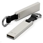 New Promotional Custom Logo 2GB 4GB 8GB Mini Metal USB flash drive With PU Key Chain