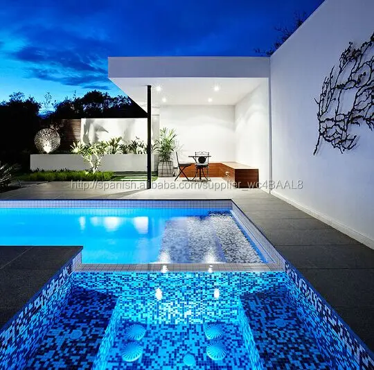 Antideslizante mosaico de delfines vidrio mosaicos para el baño de