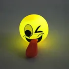 2018 Hot Sale LED Light Up Flashing Emoji Rubber Bouncing Balls Bouncy Balls