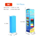 Custom kids construction toys printed logo M size colored 48pcs wooden tumbling tower blocks sets classic game
