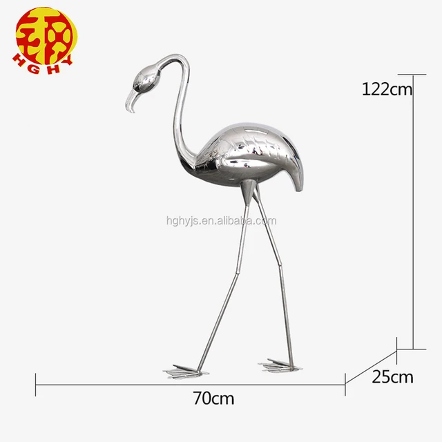 Abstract the Flamingo Hotel Club outdoor stainless steel wind pool lucky art sculpture garden floor decoration