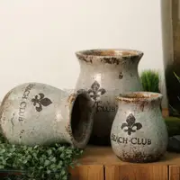 Rustic Ceramic Flower Pots Planters With